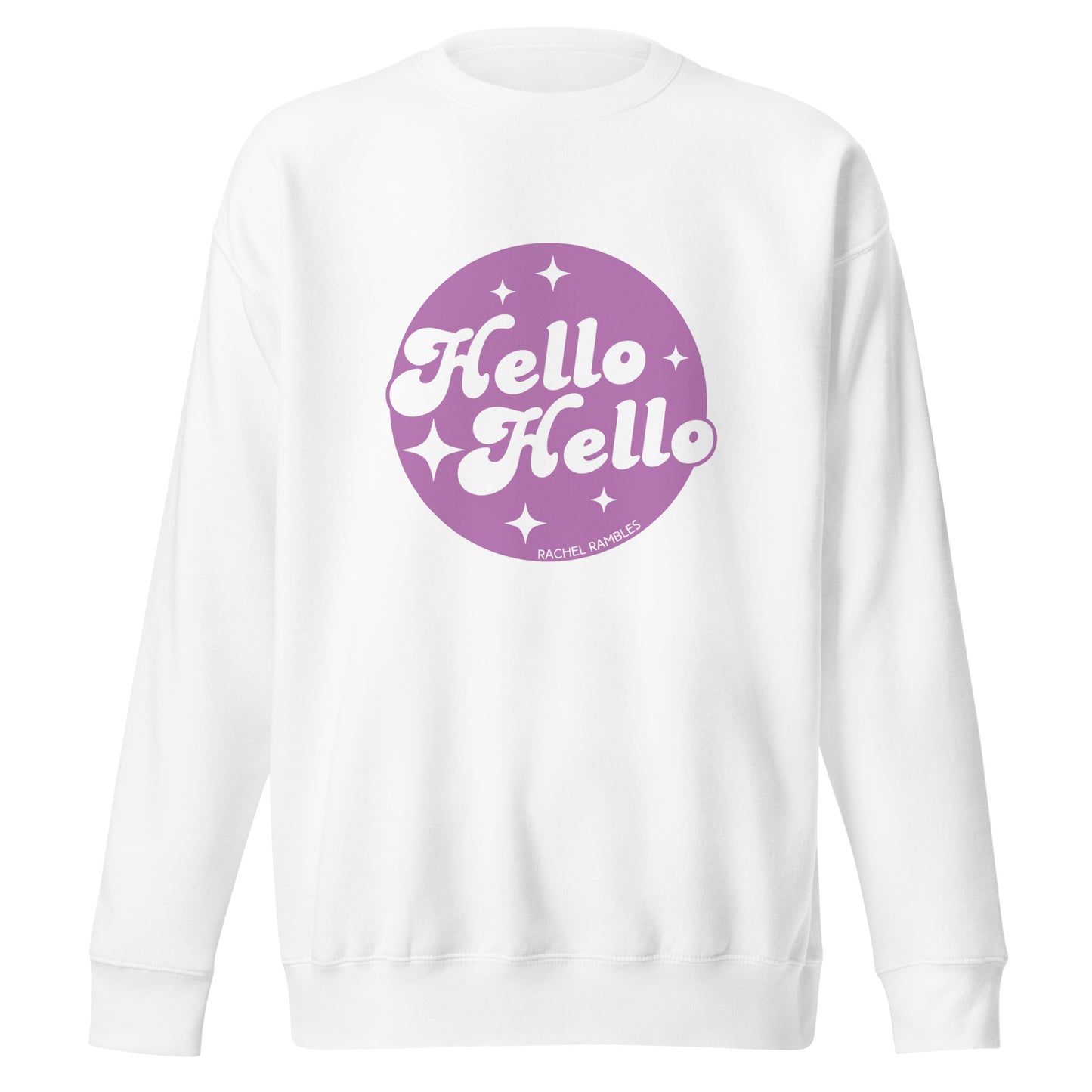 Hello Hello Sweatshirt - White/Purple