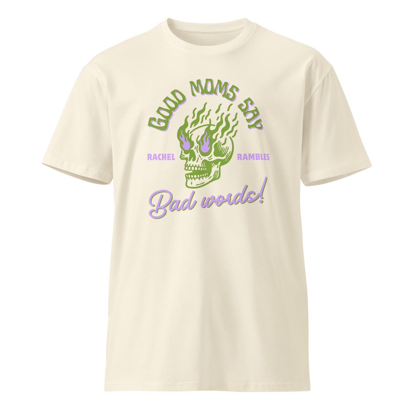 Good Moms Say Bad Words T-shirt - Green/Purple