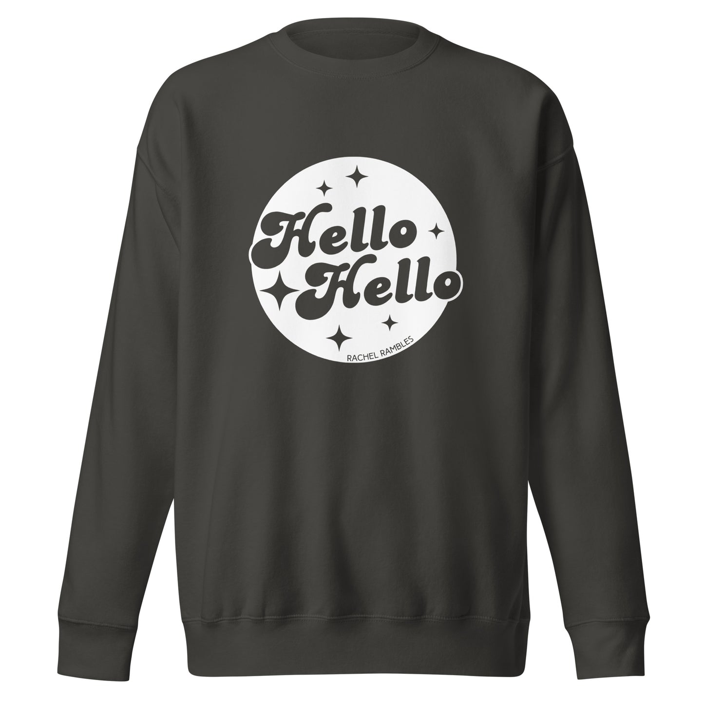 Hello Hello Sweatshirt - Vintage Black/White