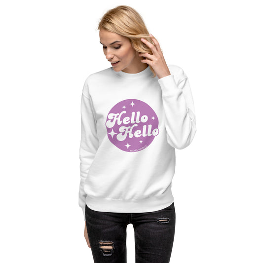 Hello Hello Sweatshirt - White/Purple