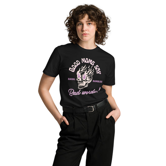 Good Moms Say Bad Words T-shirt - Tan/Purple