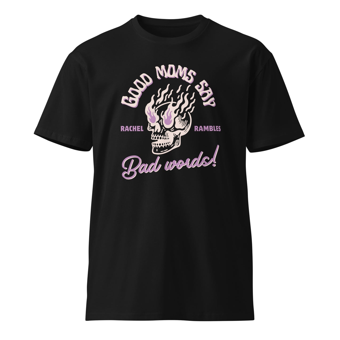 Good Moms Say Bad Words T-shirt - Tan/Purple