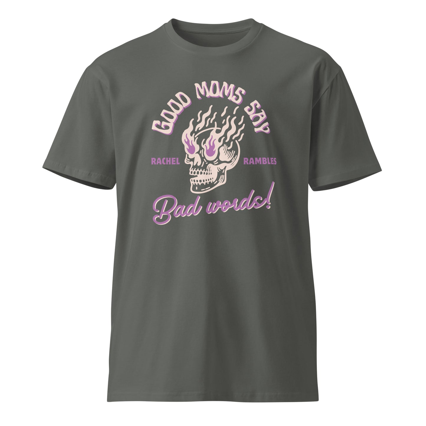 Good Moms Say Bad Words T-shirt - Tan/Purple