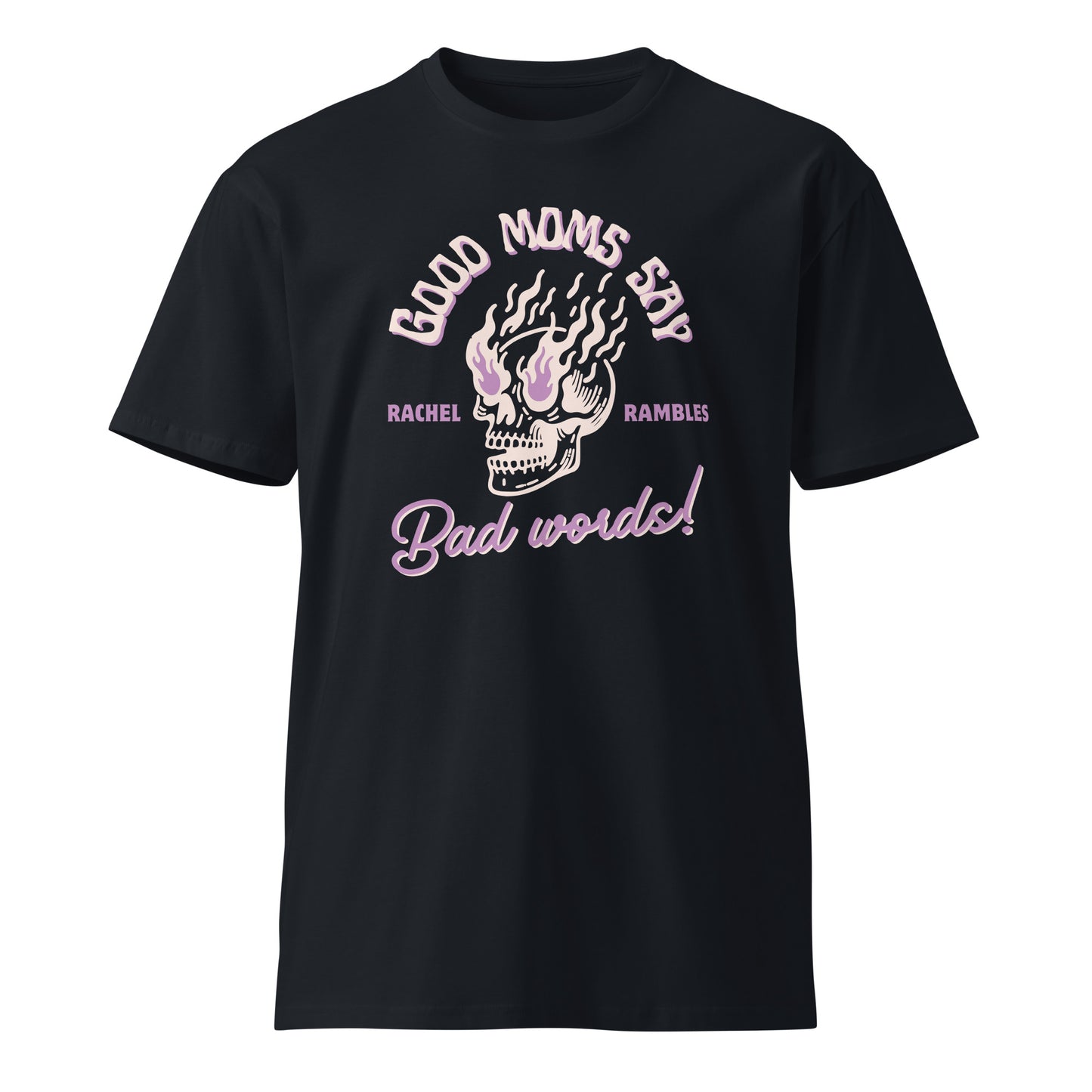 Good Moms Say Bad Words T-shirt - Tan/Purple